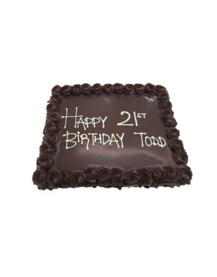 Chocolate Mud Decorated Slab - Half